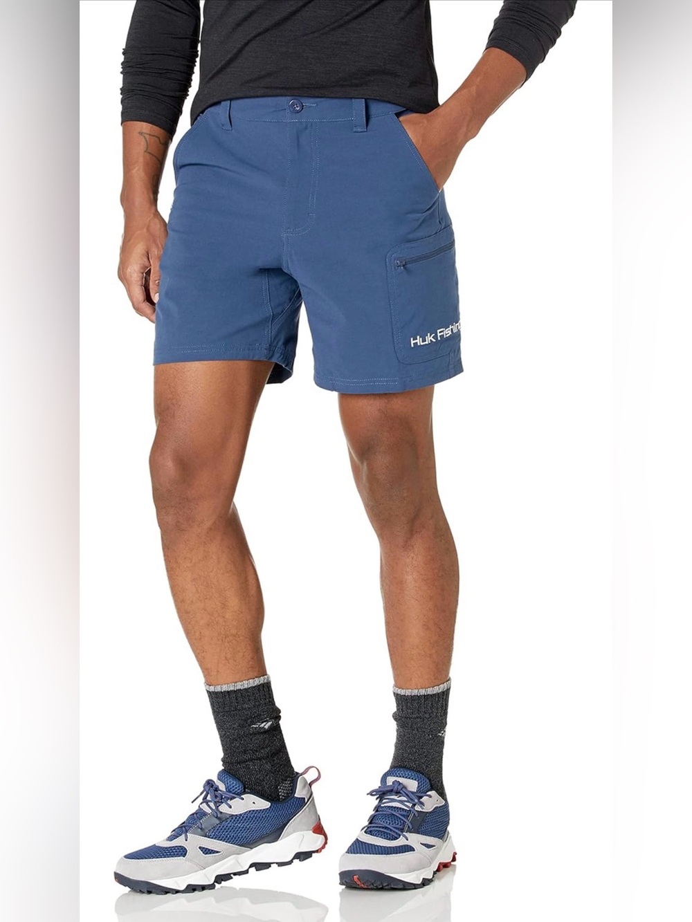HUK Men’s NWT Cargo Shorts- Saragasso Blue 7”- M